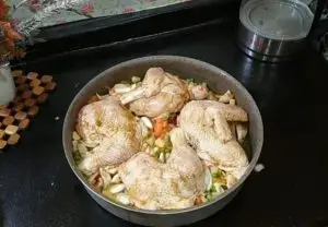 طريقة عمل طاجن البسلة بالدجاج