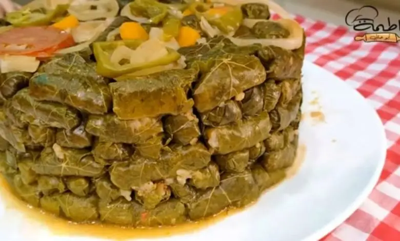 طريقة عمل محشي ورق العنب فاطمة ابو حاتي